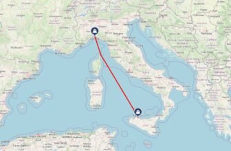 Fahre Genua Palermo Karte
