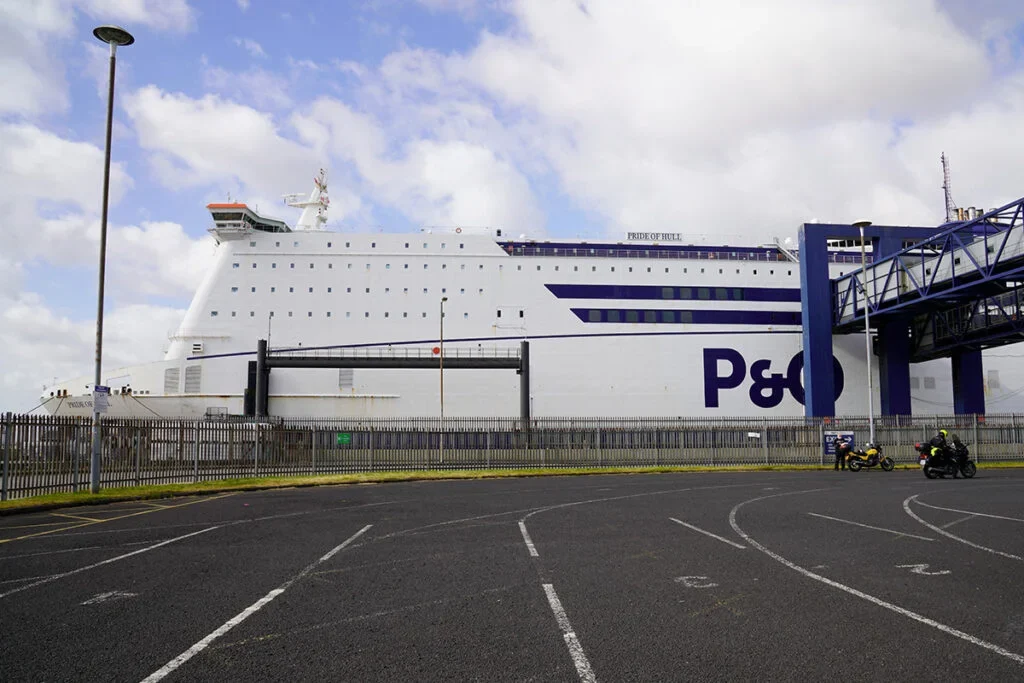 Ankunft in Hull mit der P&O-Fähre