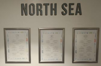 Speisekarte des North Sea Bistro auf der DFDS Princess Seaways.