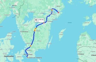 Autofahrt von Trelleborg nach Stockholm