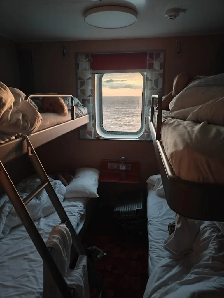 Meerblick aus der Kabine von Brittany Ferries