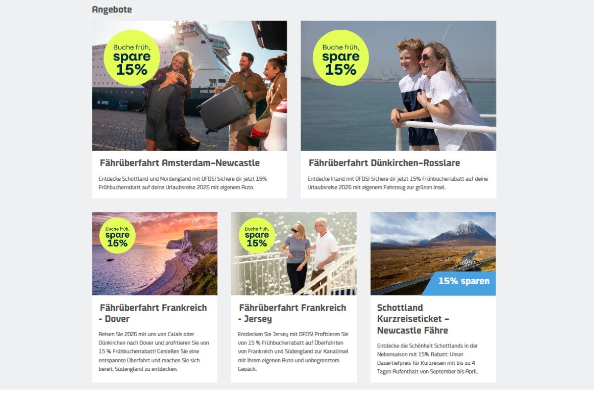 dfds angebote