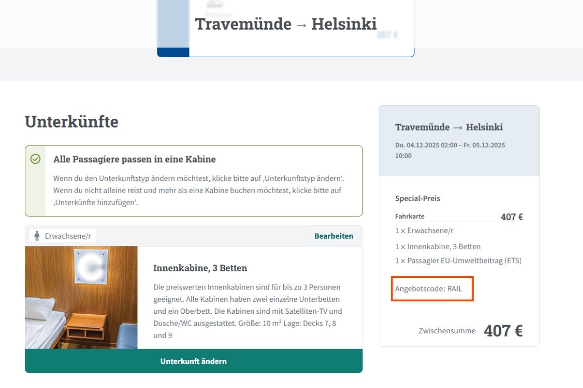 finnlines angebotscode
