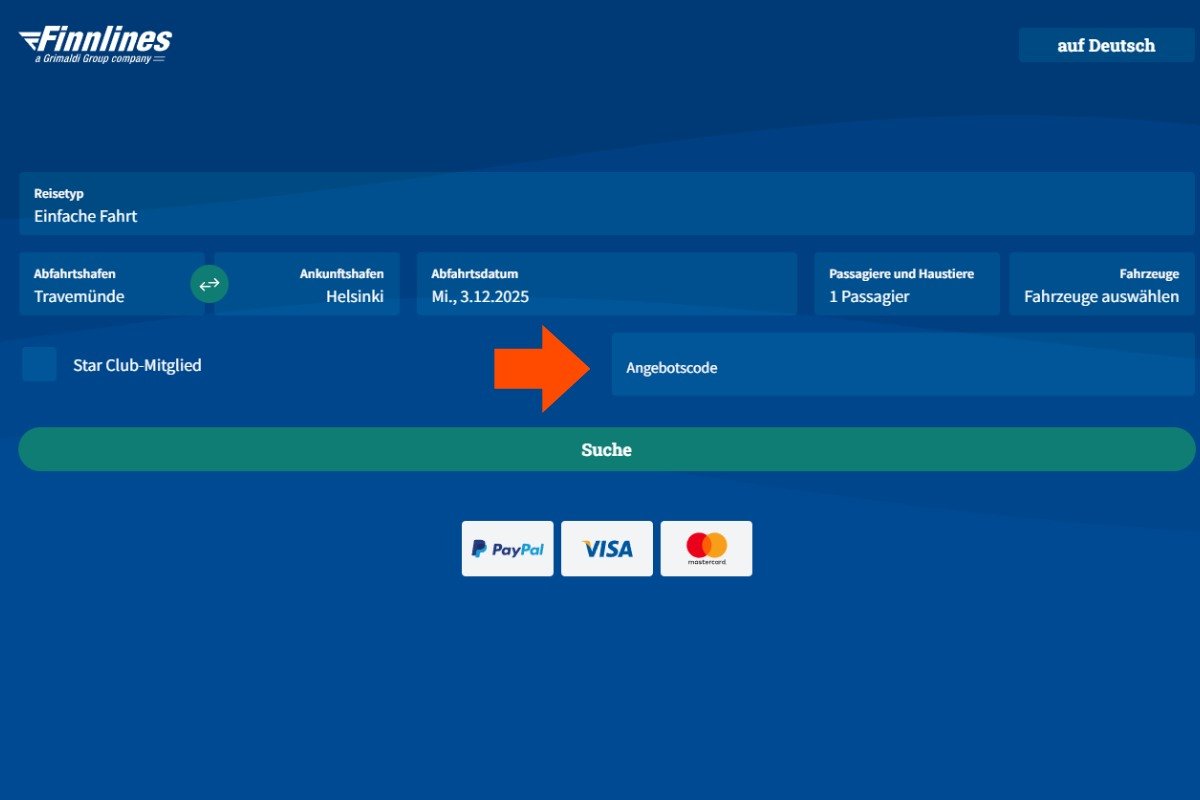 finnlines angebotscode