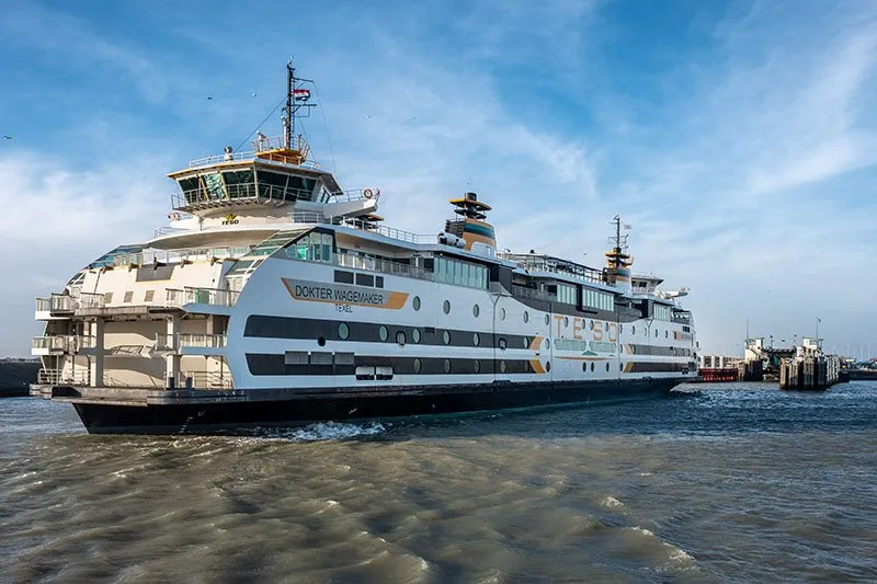 Die TESO-Fähre unterwegs über das Marsdiep nach Texel